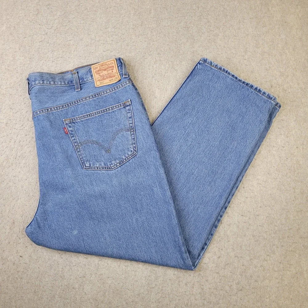 Vintage Levi's 505 Regular Fit Jeans Blue Denim Men's 48x30 2005 Red Tab‎ Y2K